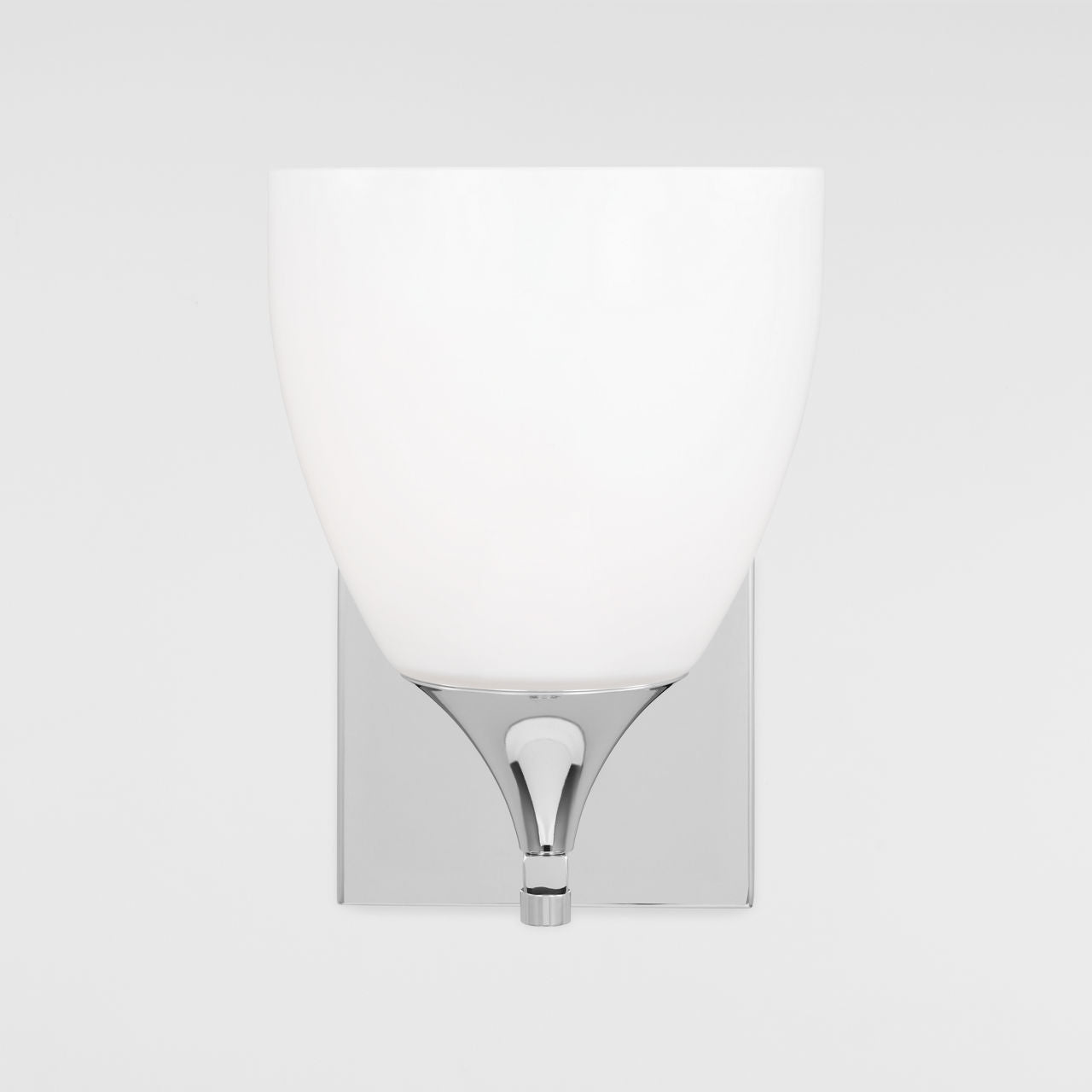 Toffino 1-Light Bath Sconce | Chrome | Milk Glass