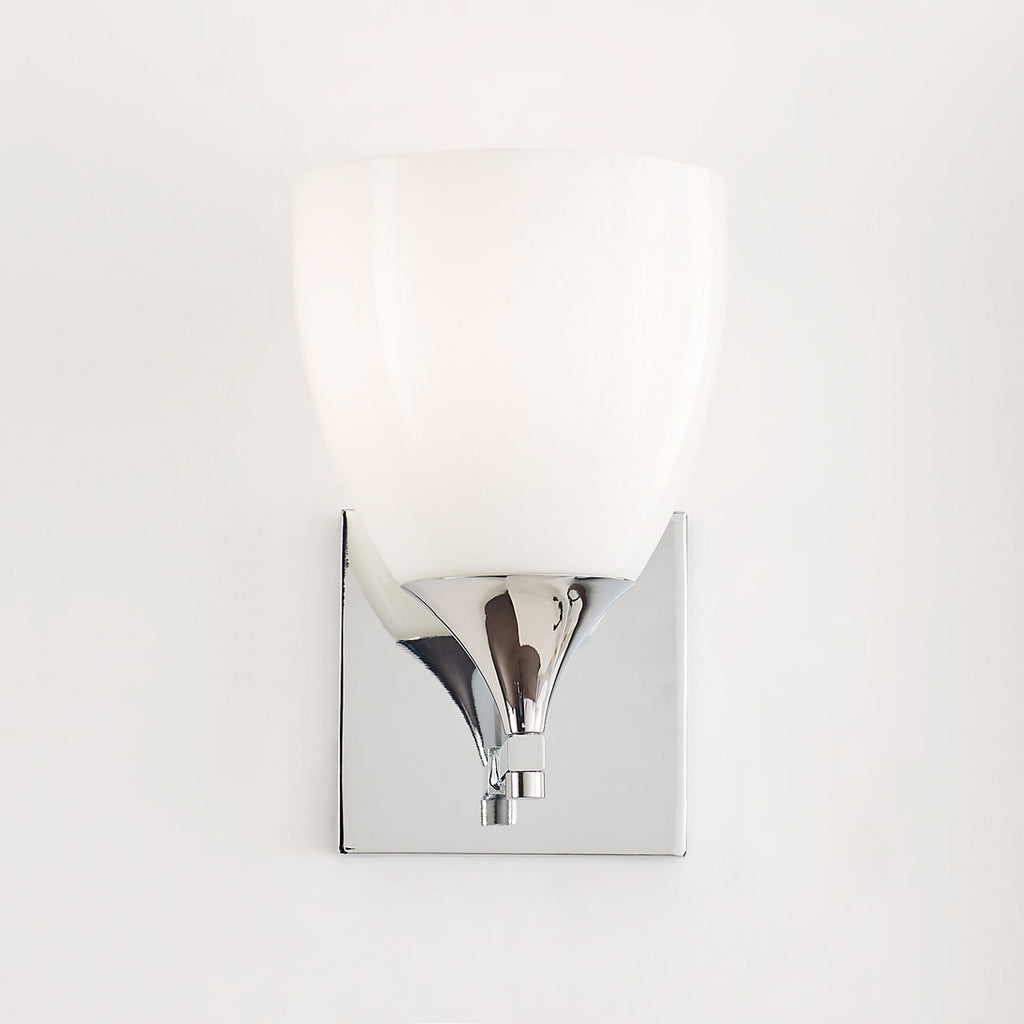 Toffino 1-Light Bath Sconce | Chrome | Milk Glass