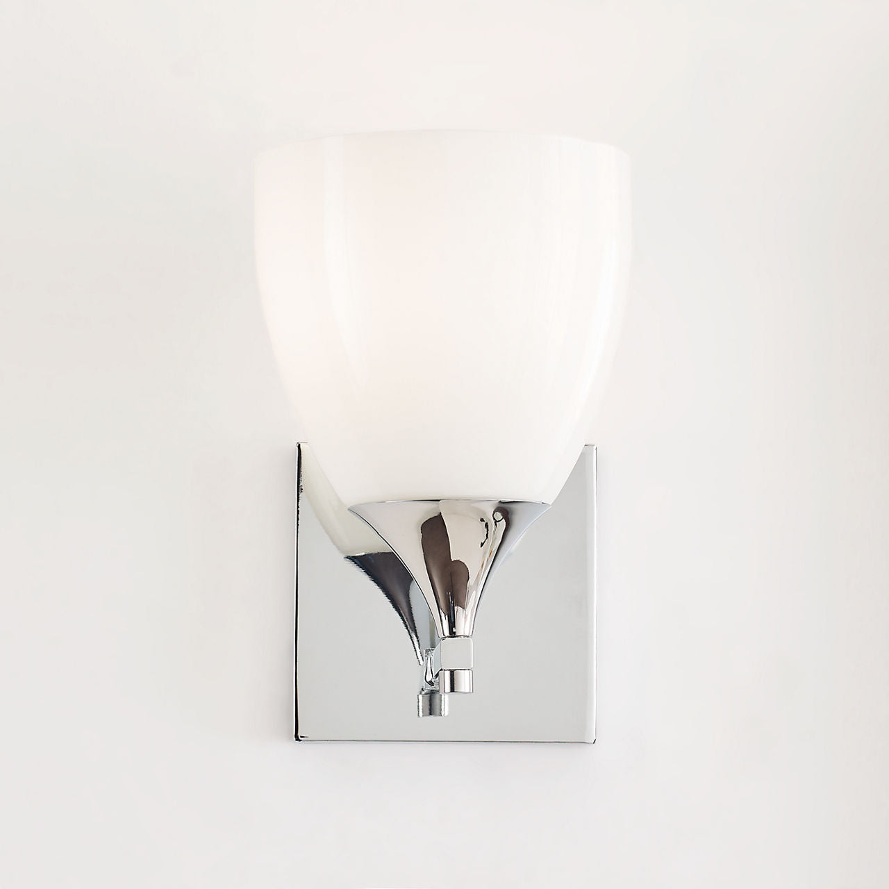 Toffino 1-Light Bath Sconce | Chrome | Milk Glass