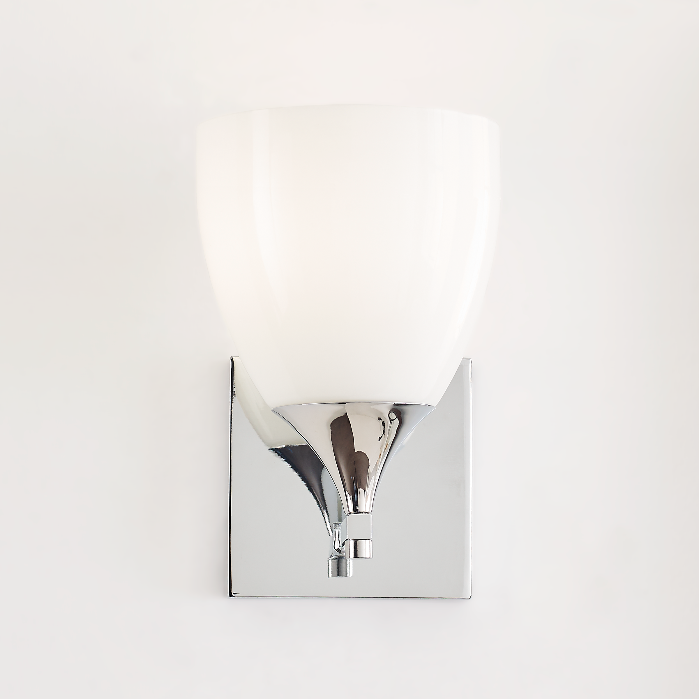 Toffino 1-Light Bath Sconce | Chrome | Milk Glass