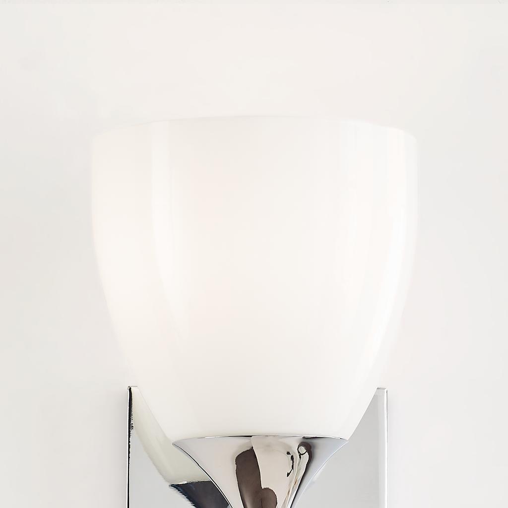 Toffino 1-Light Bath Sconce | Chrome | Milk Glass