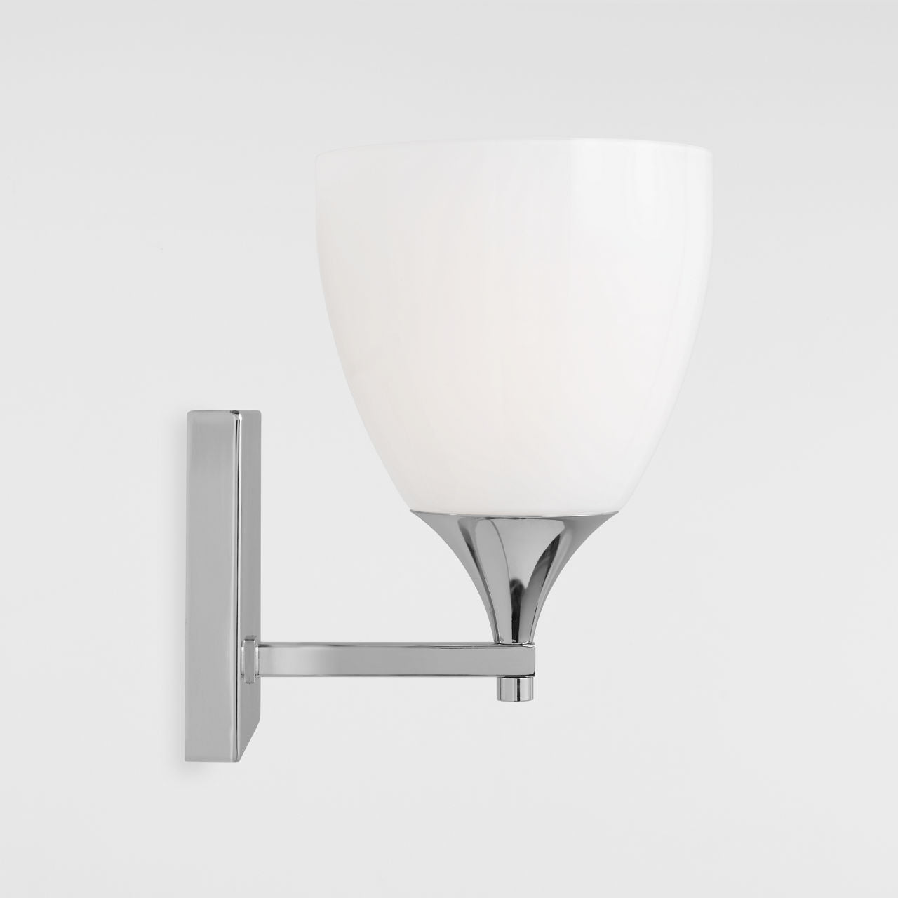 Toffino 1-Light Bath Sconce | Chrome | Milk Glass
