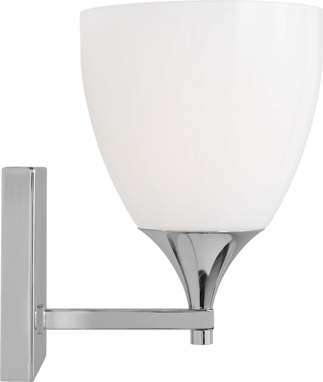 Toffino 1-Light Bath Sconce | Chrome | Milk Glass