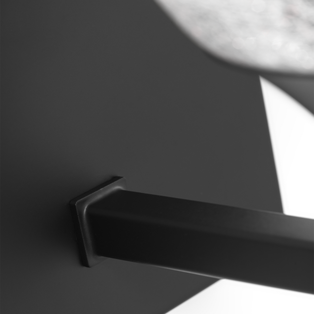 Toffino 1-Light Bath Sconce | Midnight Black | Clear Crackle Glass