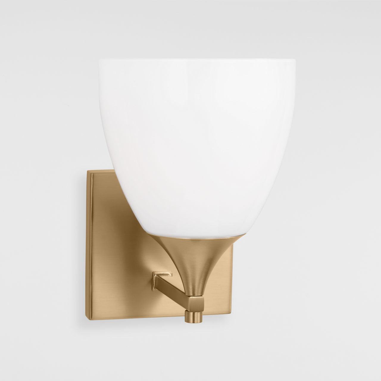 Toffino 1-Light Bath Sconce | Satin Brass | Milk Glass