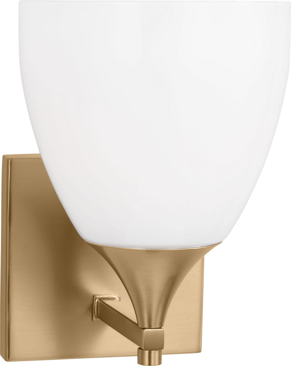 Toffino 1-Light Bath Sconce | Satin Brass | Milk Glass