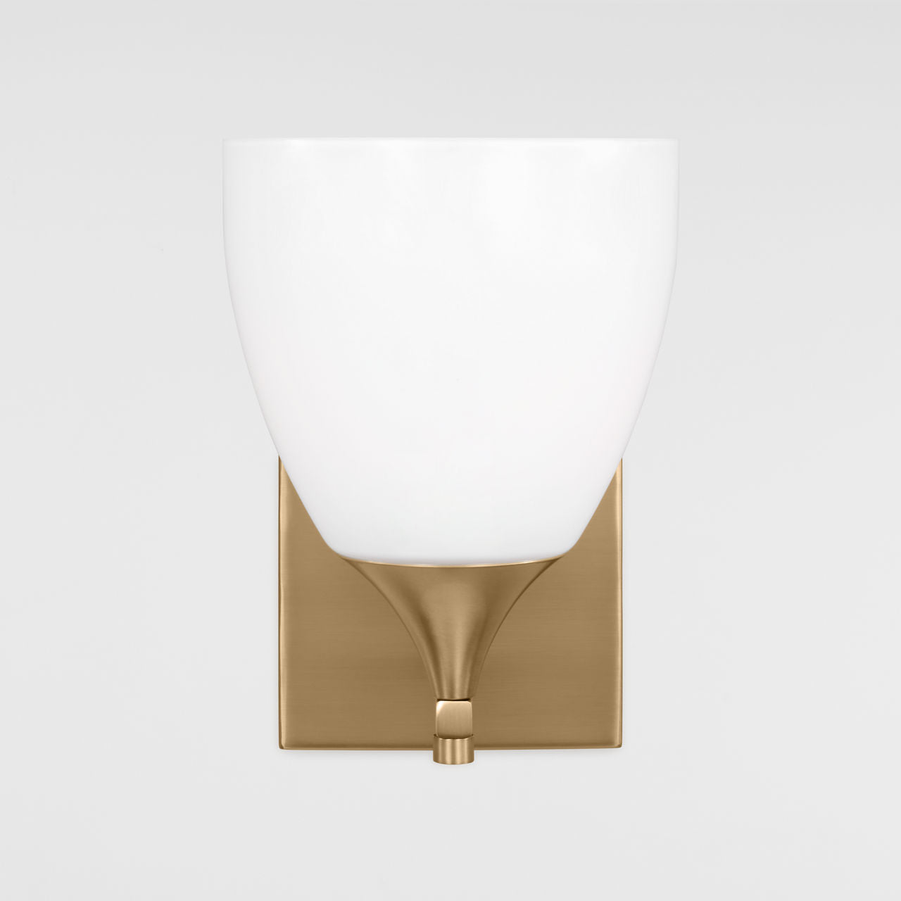 Toffino 1-Light Bath Sconce | Satin Brass | Milk Glass