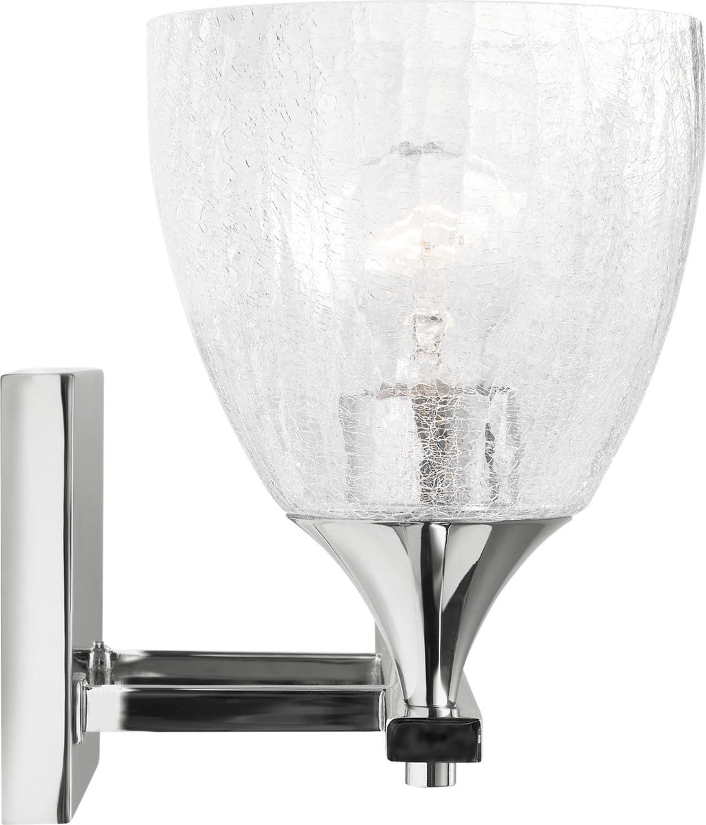 Toffino 2-Light Bath Sconce | Chrome | Clear Crackle Glass