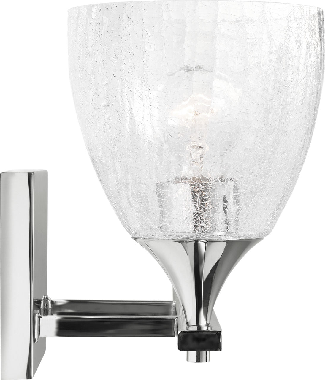 Toffino 2-Light Bath Sconce | Chrome | Clear Crackle Glass