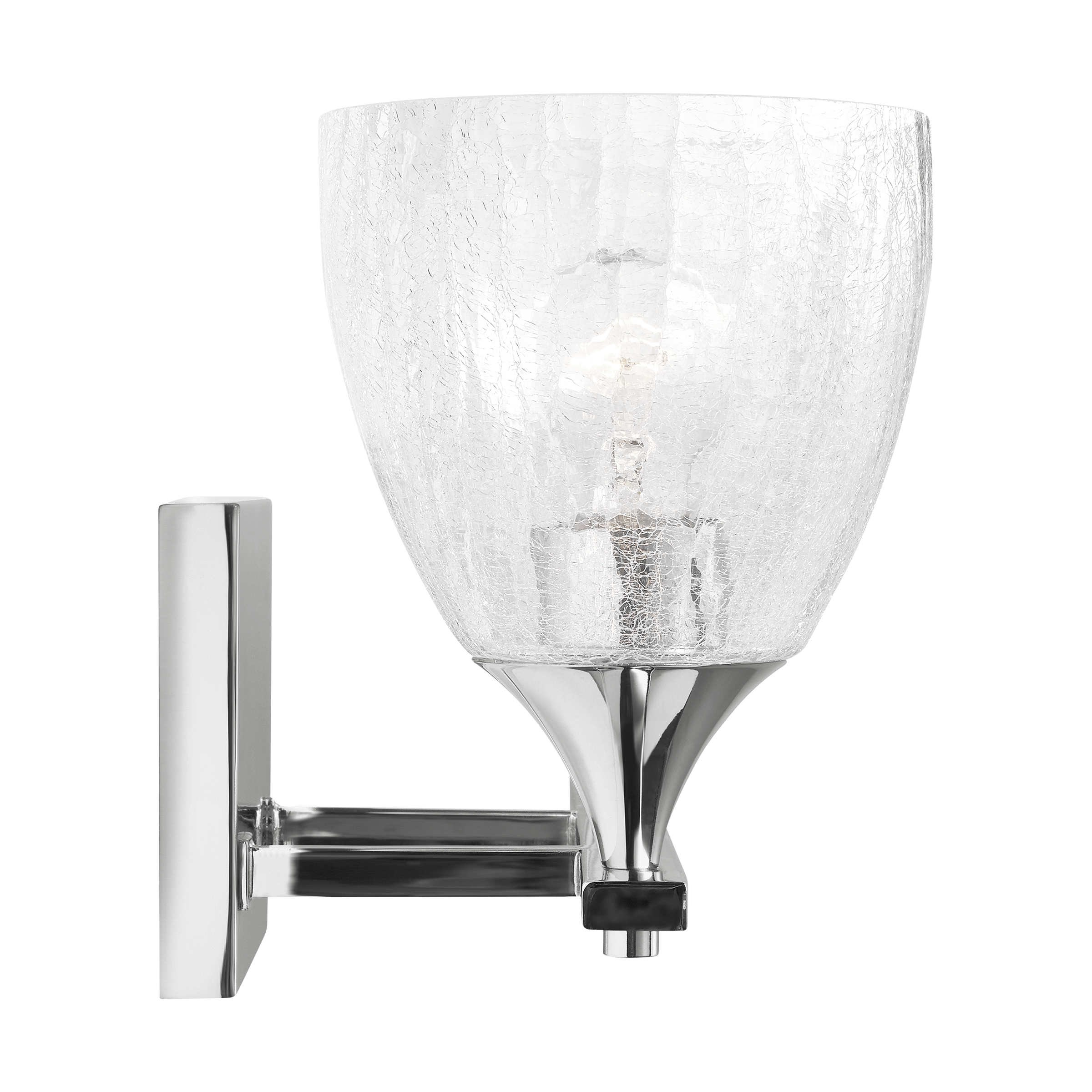 Toffino 2-Light Bath Sconce | Chrome | Clear Crackle Glass