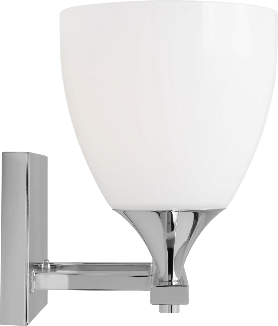Toffino 2-Light Bath Sconce | Chrome | Milk Glass