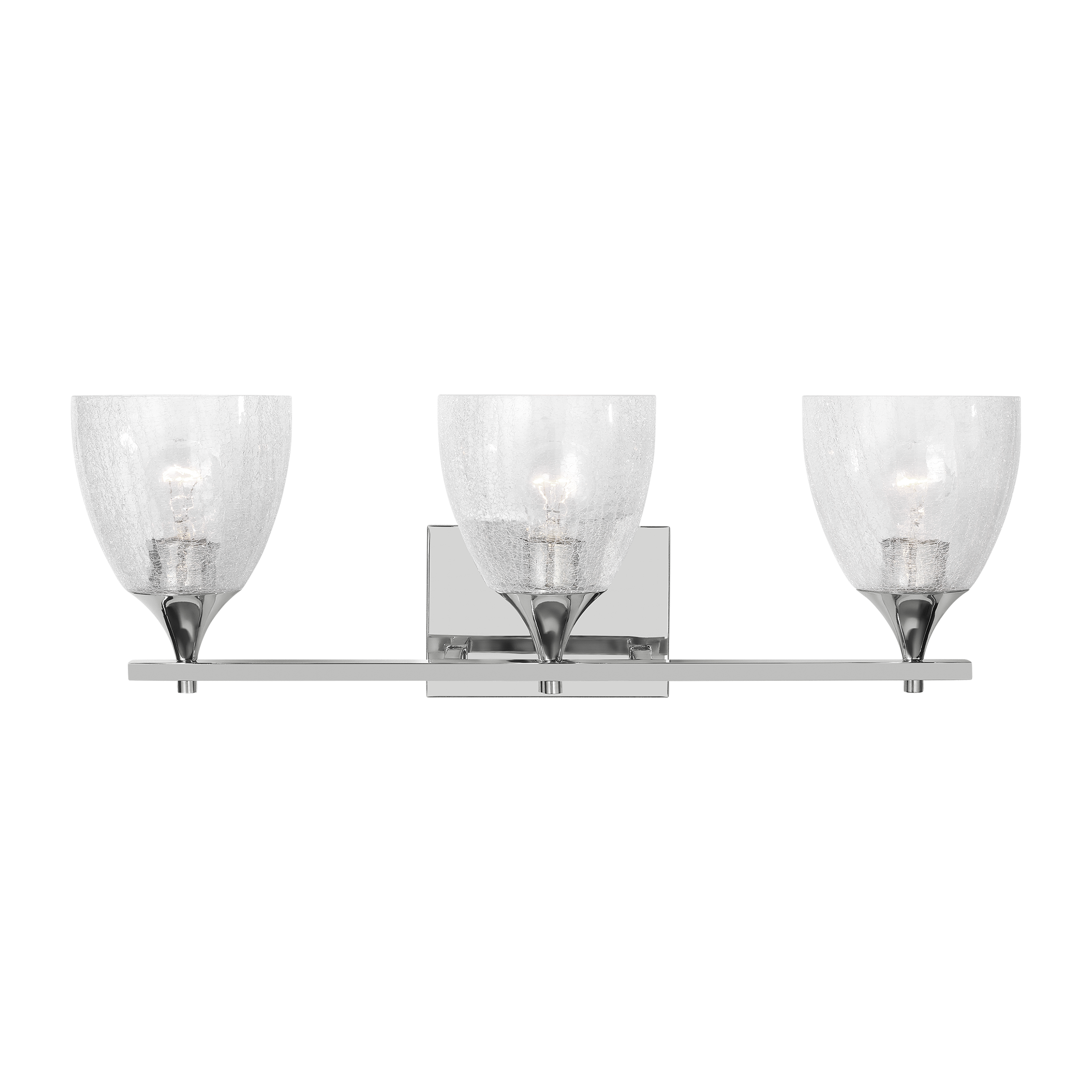 Toffino 3-Light Bath Sconce | Chrome | Clear Crackle Glass