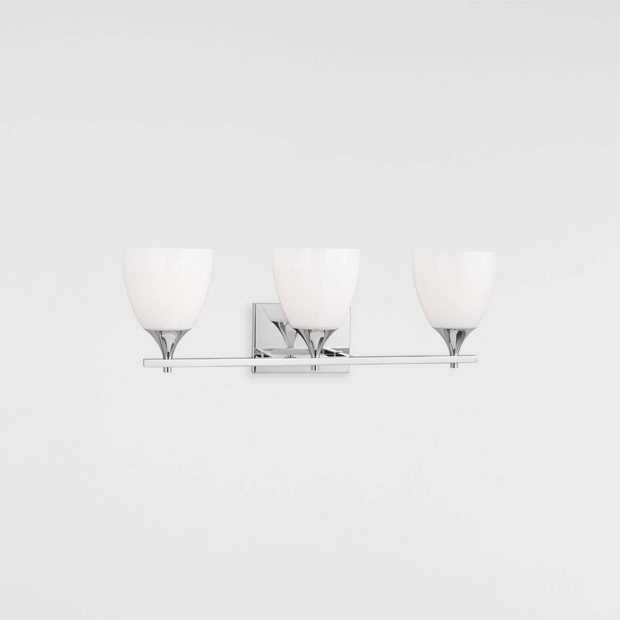 Toffino 3-Light Bath Sconce | Chrome | Milk Glass