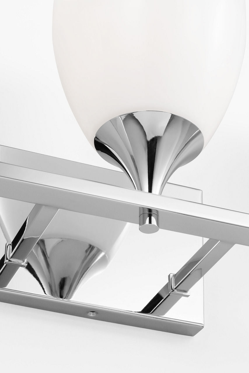Toffino 3-Light Bath Sconce | Chrome | Milk Glass