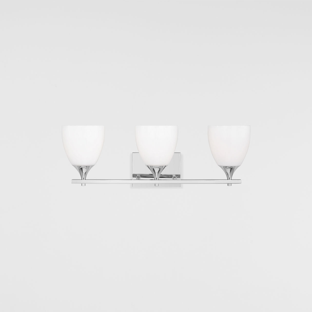 Toffino 3-Light Bath Sconce | Chrome | Milk Glass
