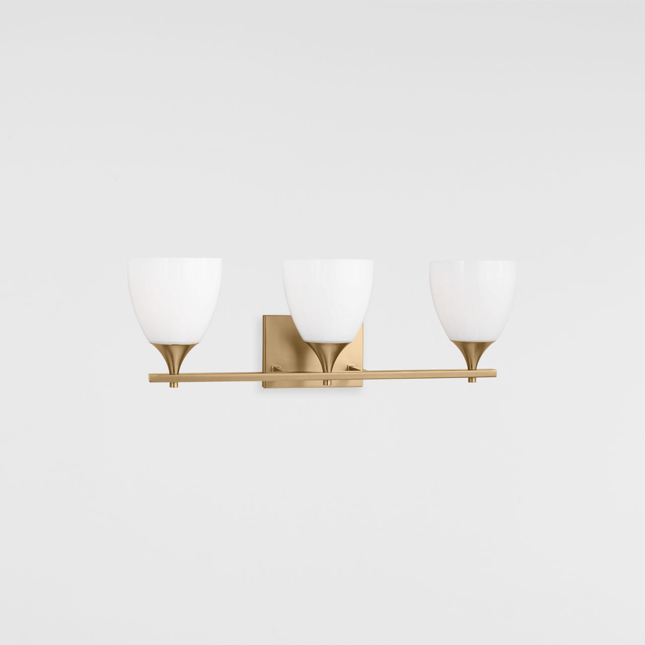 Toffino 3-Light Bath Sconce | Satin Brass | Milk Glass