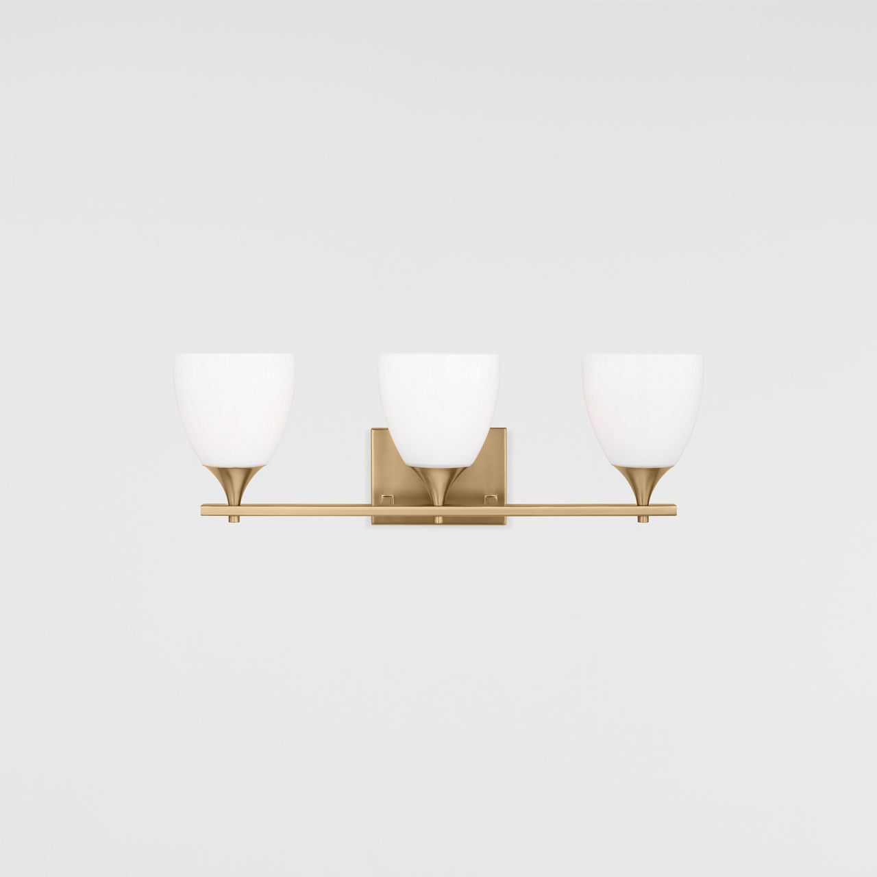 Toffino 3-Light Bath Sconce | Satin Brass | Milk Glass
