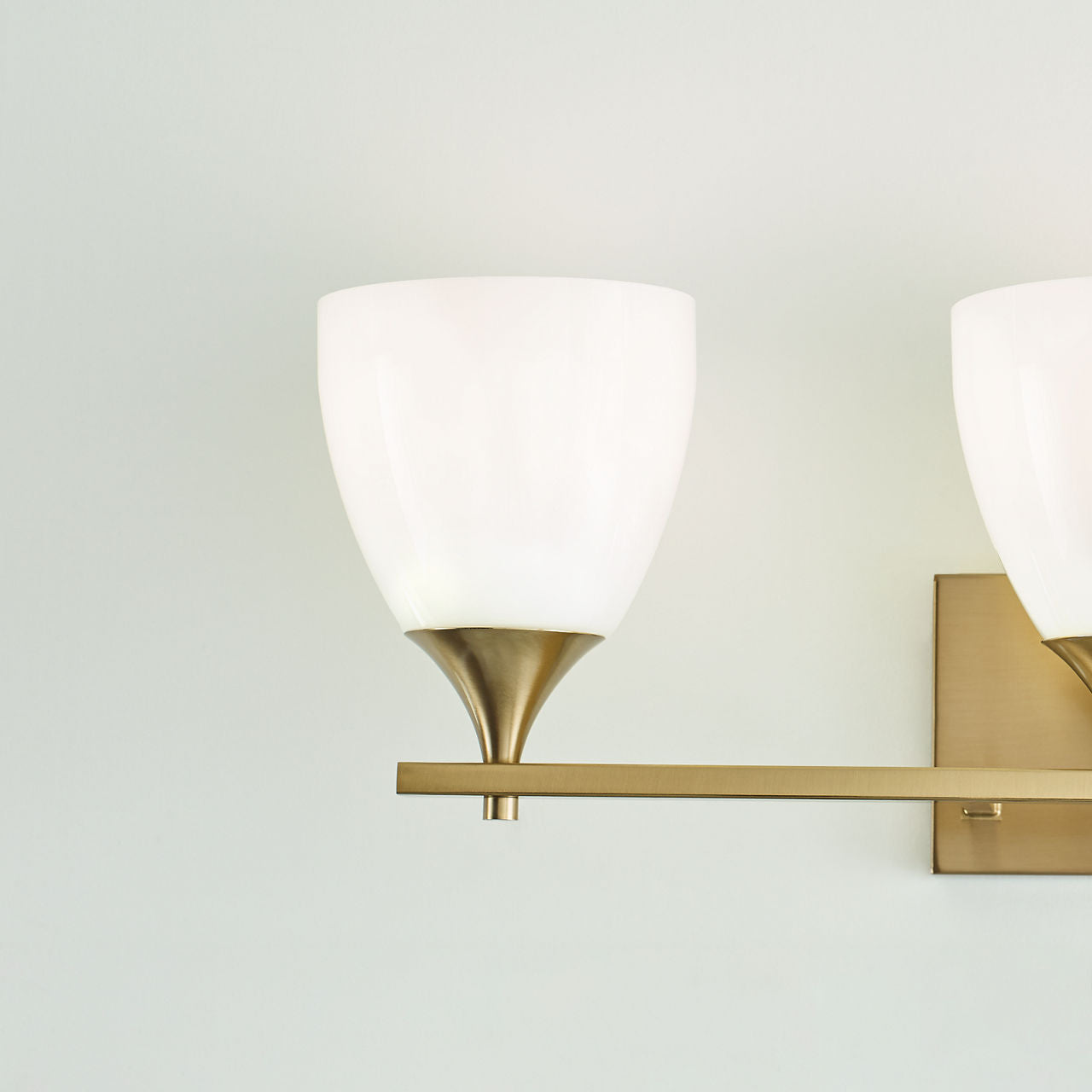 Toffino 3-Light Bath Sconce | Satin Brass | Milk Glass