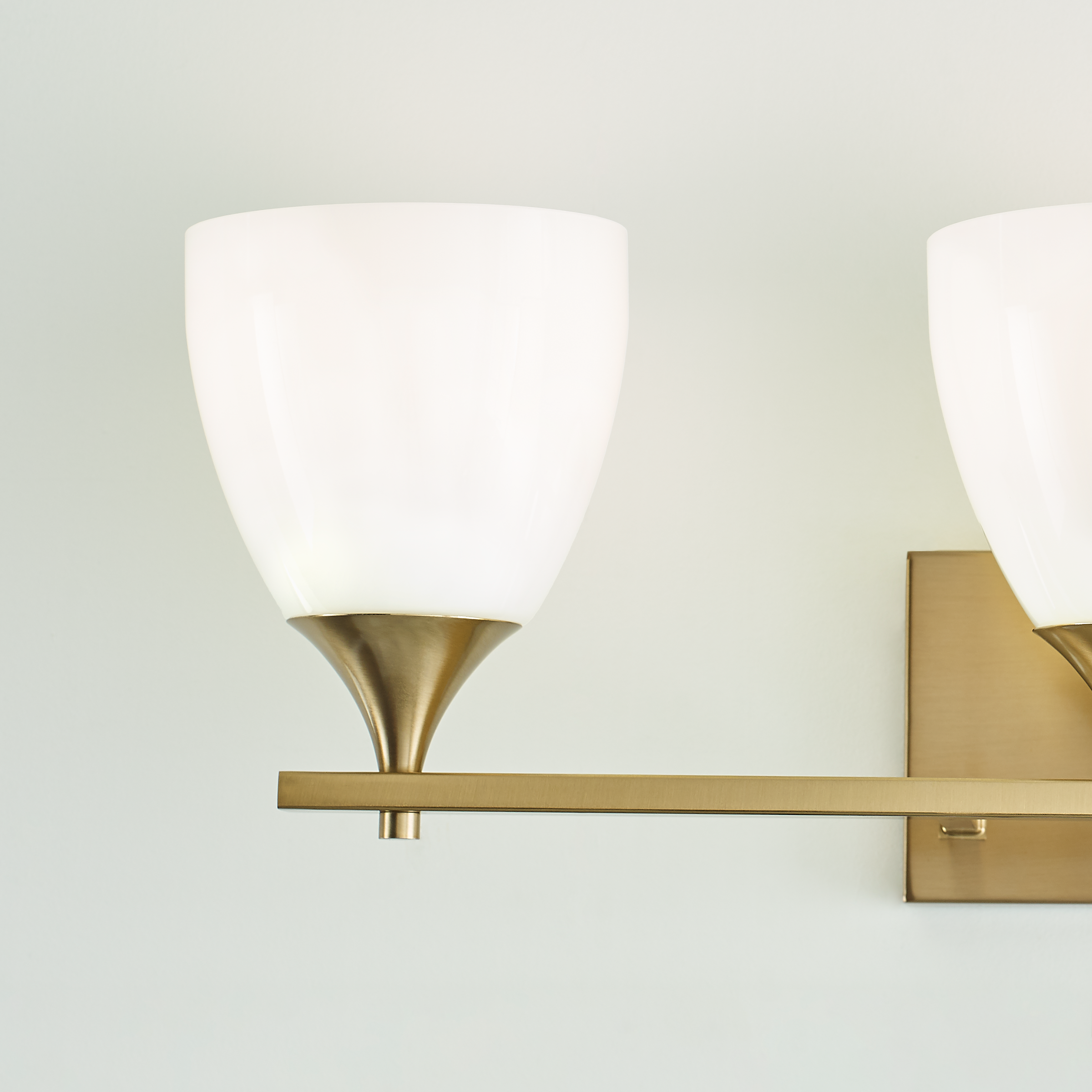 Toffino 3-Light Bath Sconce | Satin Brass | Milk Glass