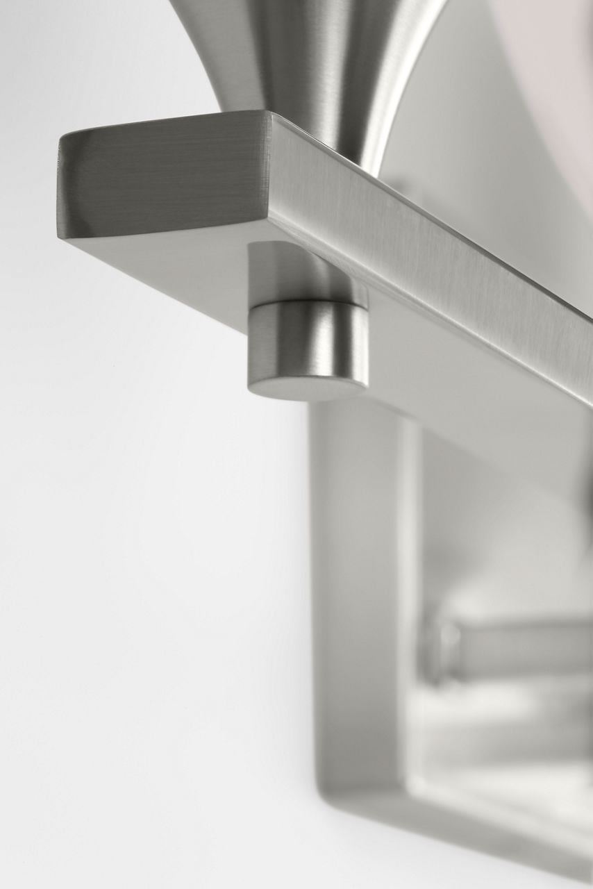 Toffino 4-Light Bath Sconce | Brushed Steel | Milk Glass