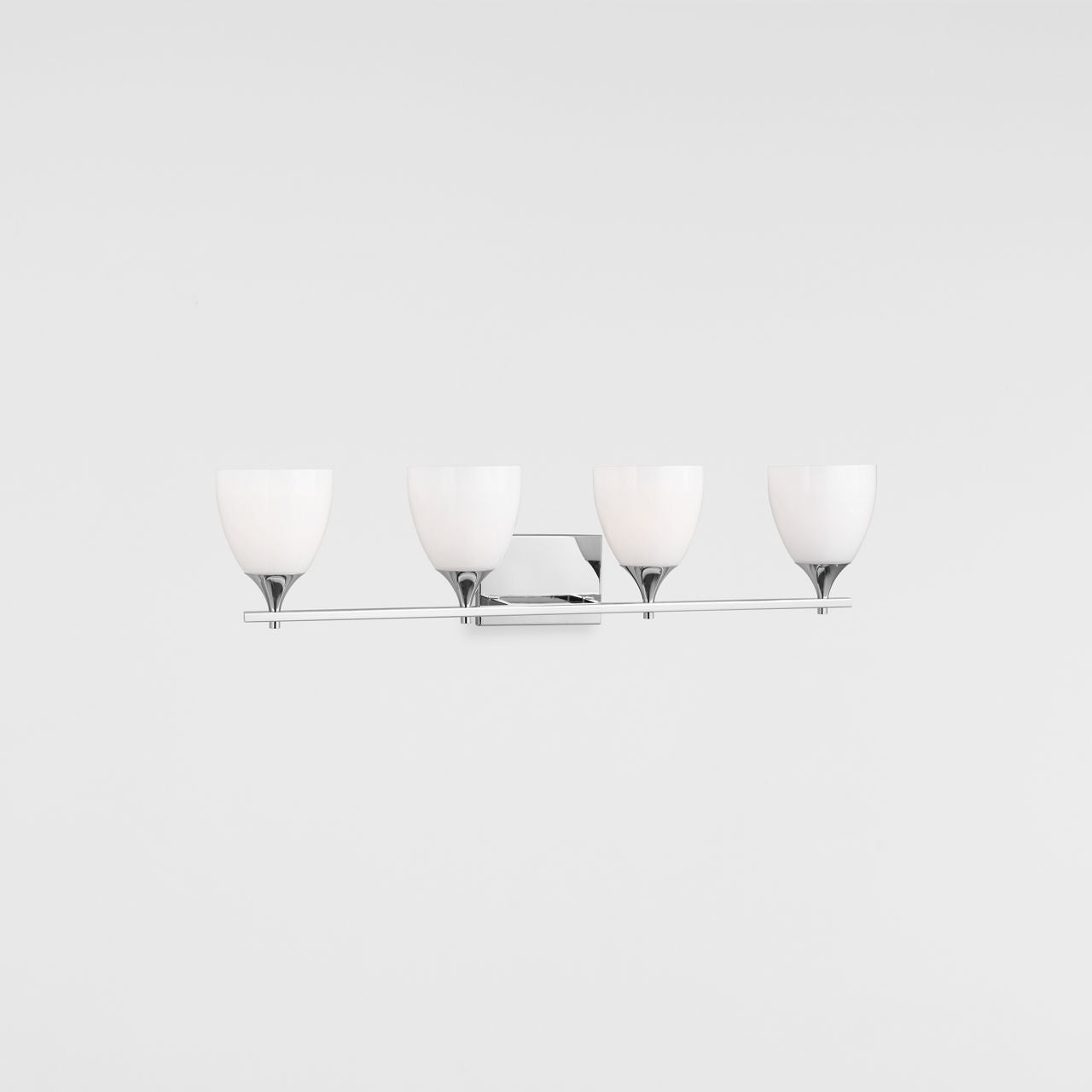 Toffino 4-Light Bath Sconce | Chrome | Milk Glass
