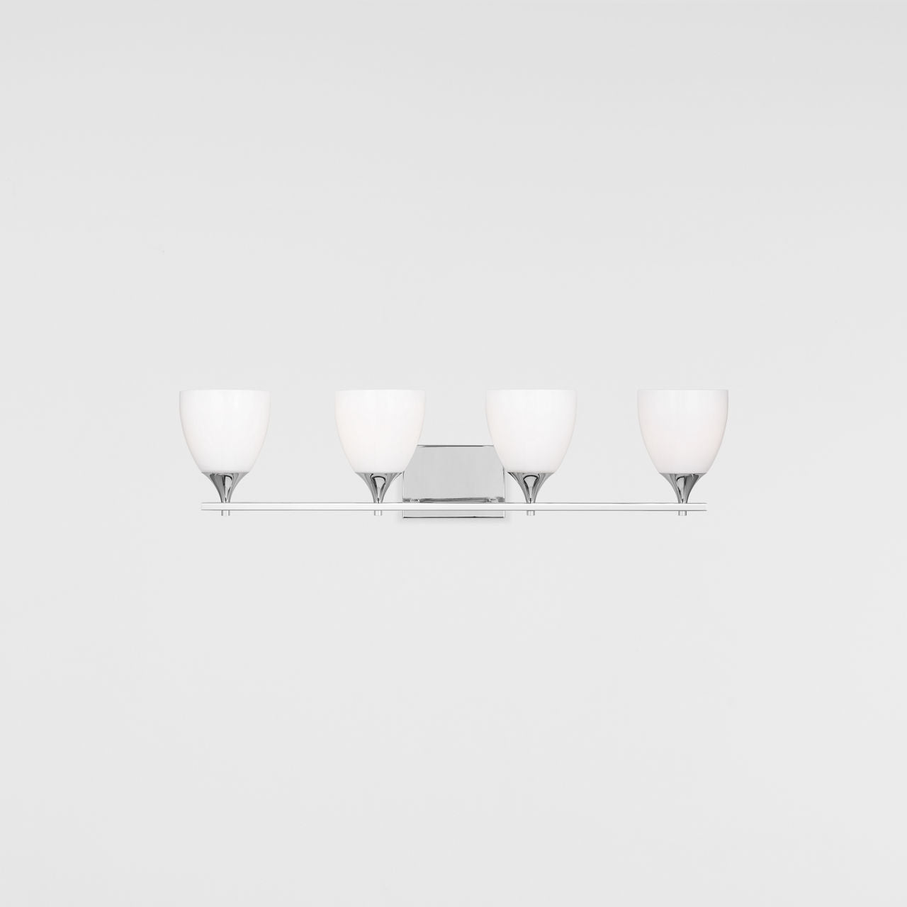 Toffino 4-Light Bath Sconce | Chrome | Milk Glass