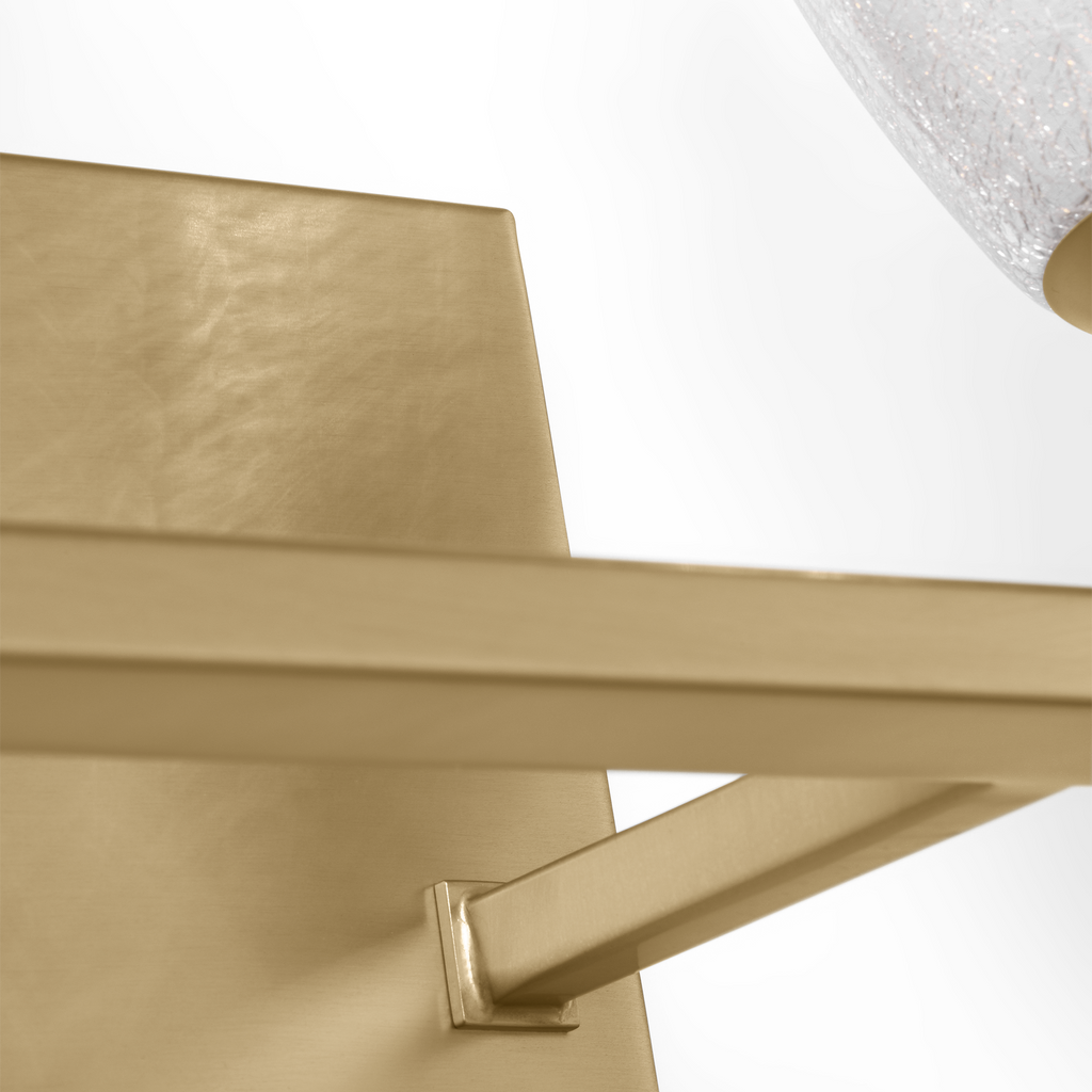 Toffino 4-Light Bath Sconce | Satin Brass | Clear Crackle Glass