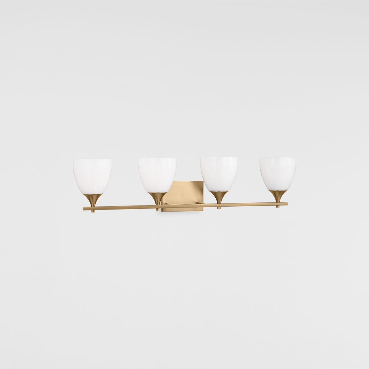 Toffino 4-Light Bath Sconce | Satin Brass | Milk Glass