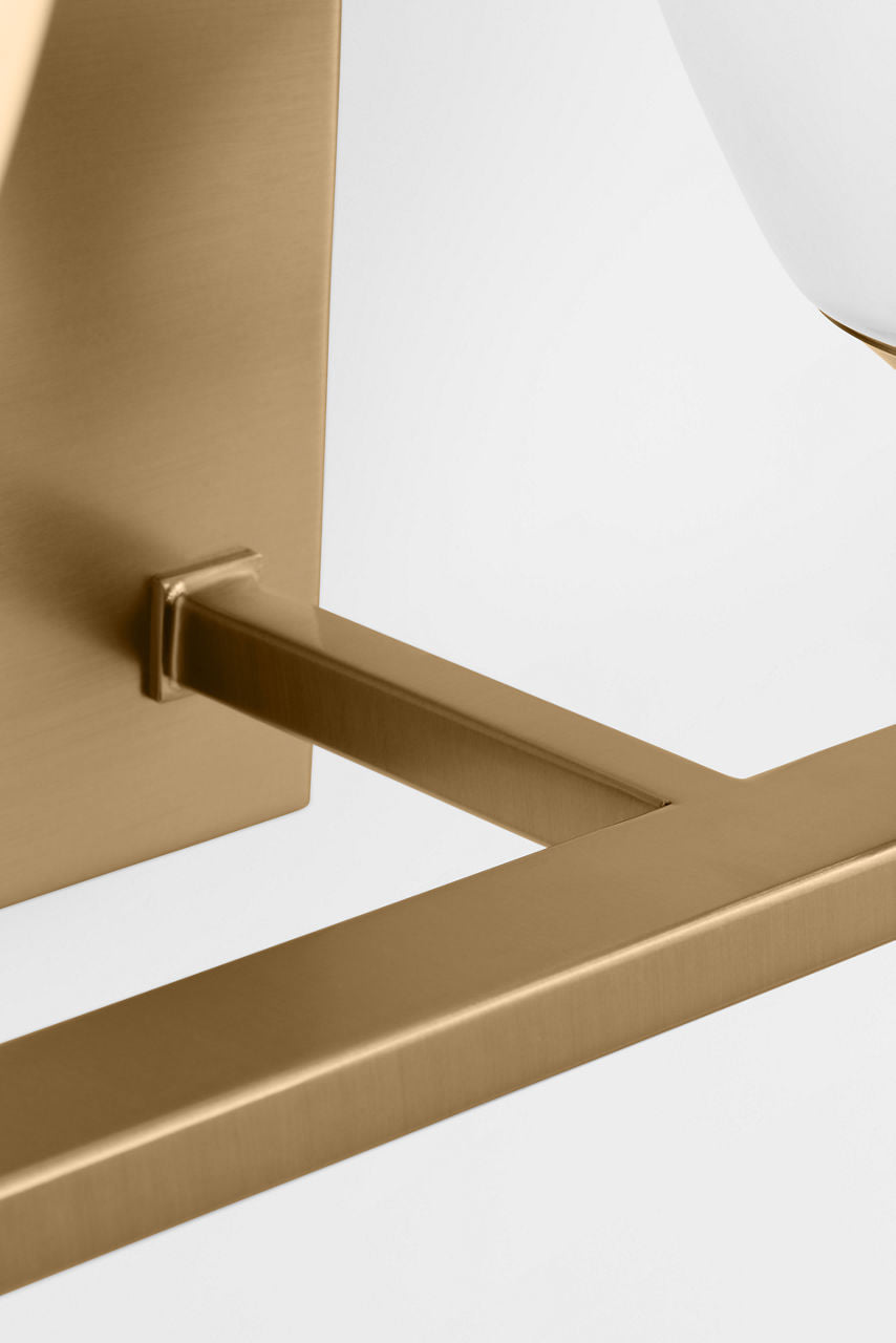 Toffino 4-Light Bath Sconce | Satin Brass | Milk Glass
