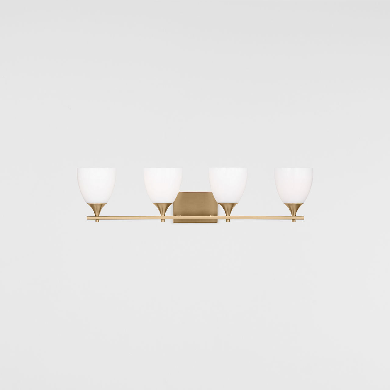 Toffino 4-Light Bath Sconce | Satin Brass | Milk Glass