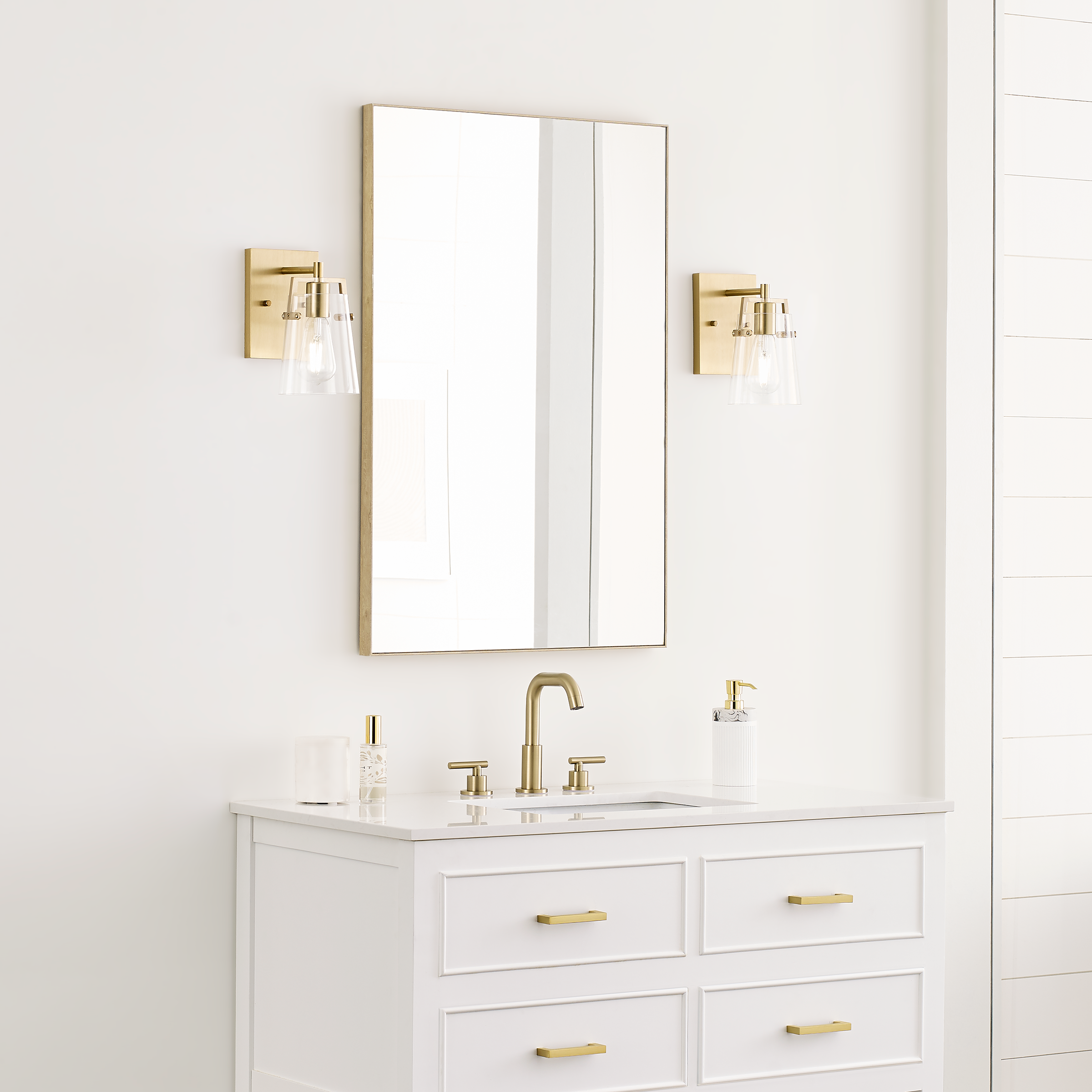 Crofton Small Sconce Satin Brass