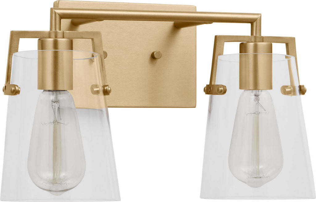 Crofton 2 - Light Vanity Satin Brass