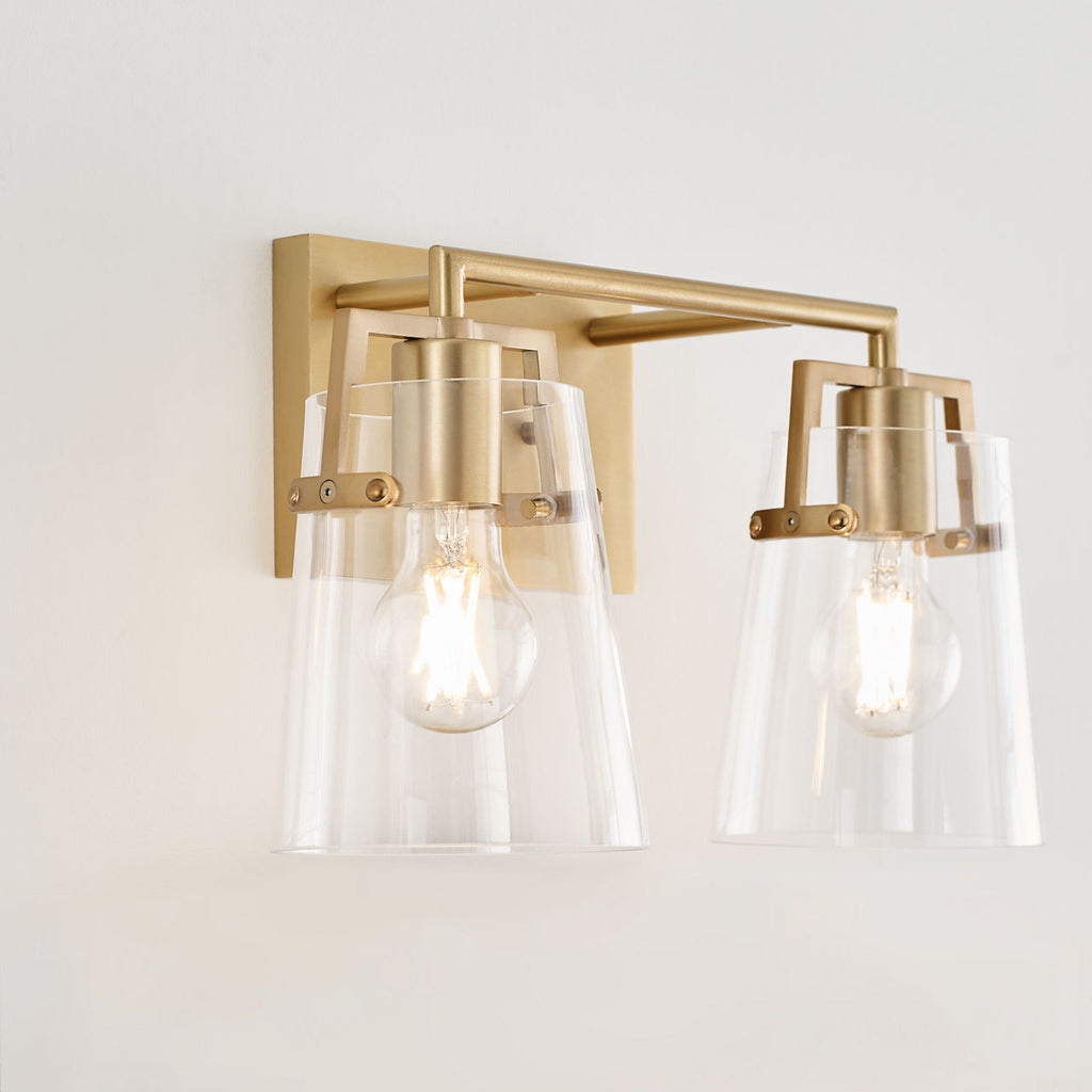 Crofton 2 - Light Vanity Satin Brass