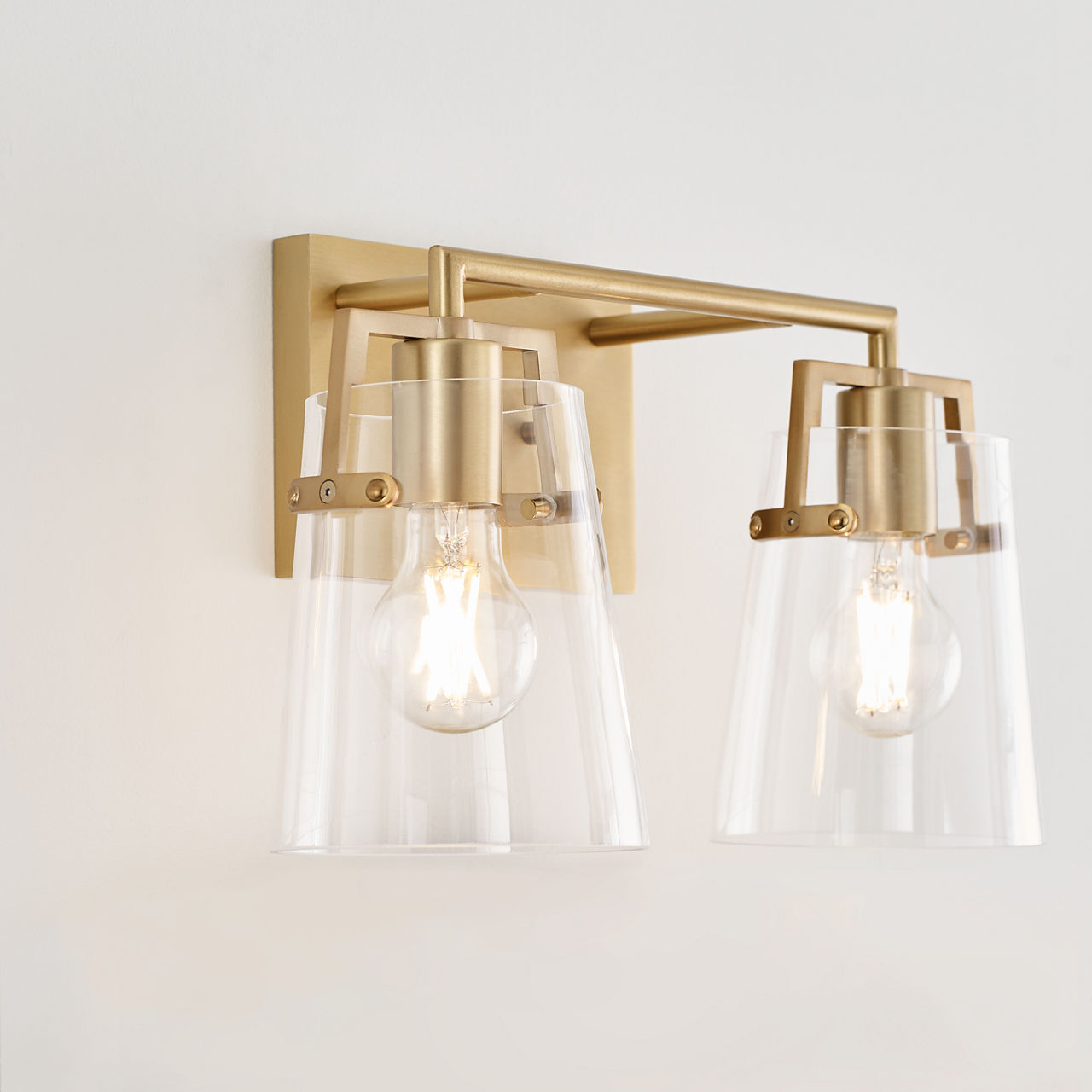 Crofton 2 - Light Vanity Satin Brass