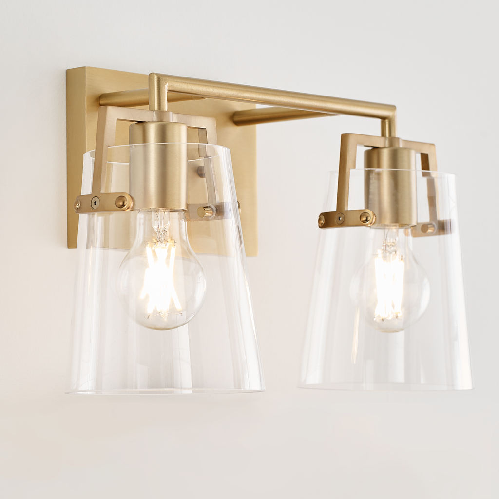 Crofton 2 - Light Vanity Satin Brass