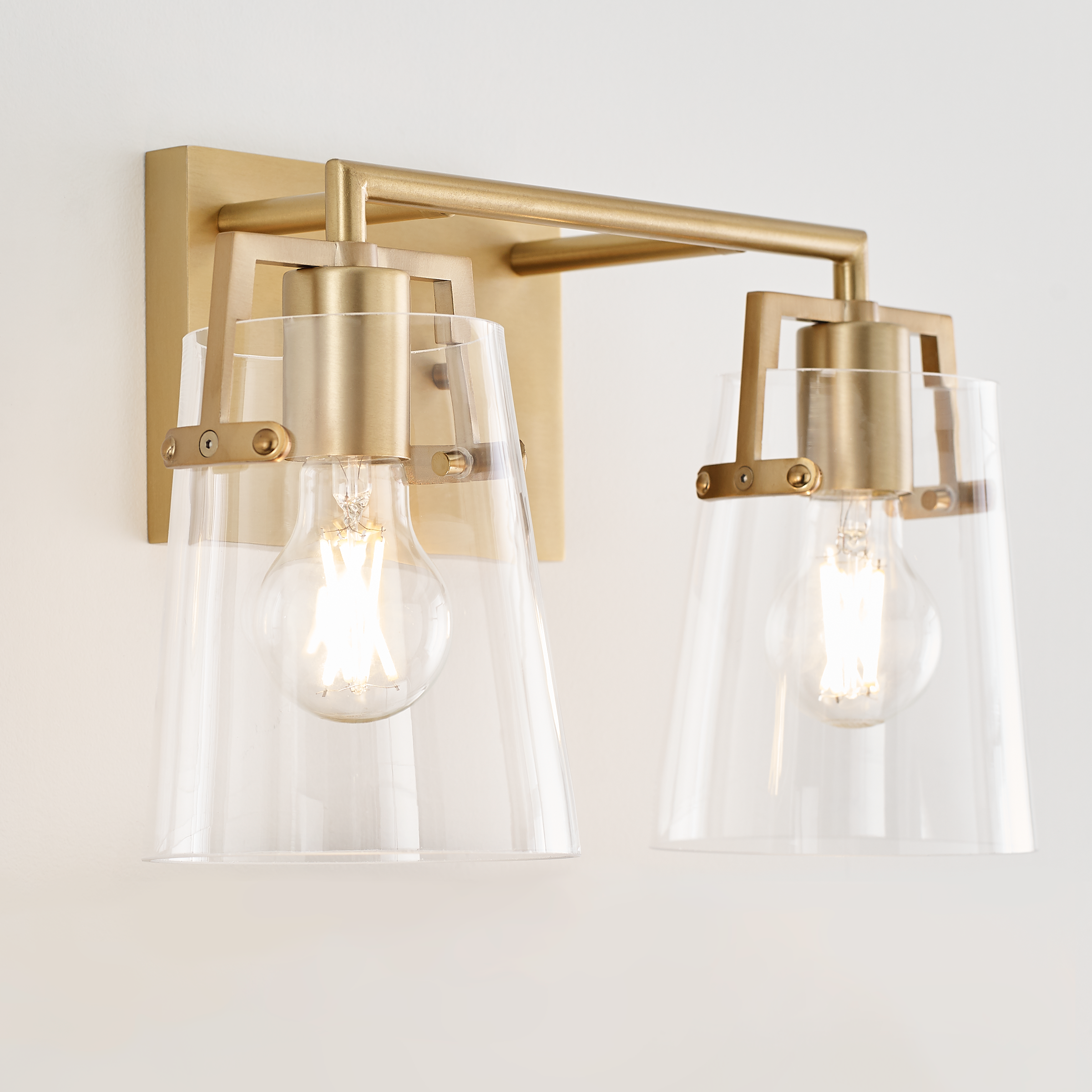 Crofton 2 - Light Vanity Satin Brass