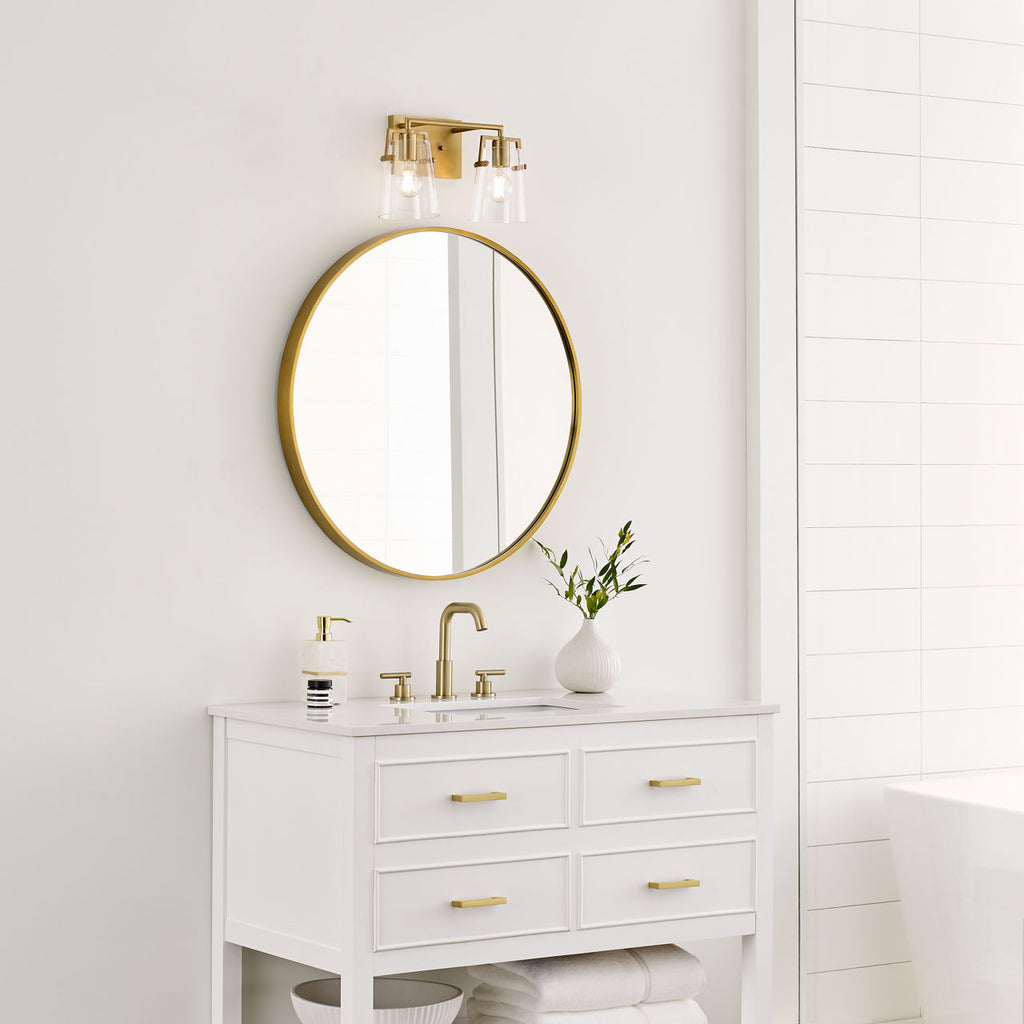 Crofton 2 - Light Vanity Satin Brass