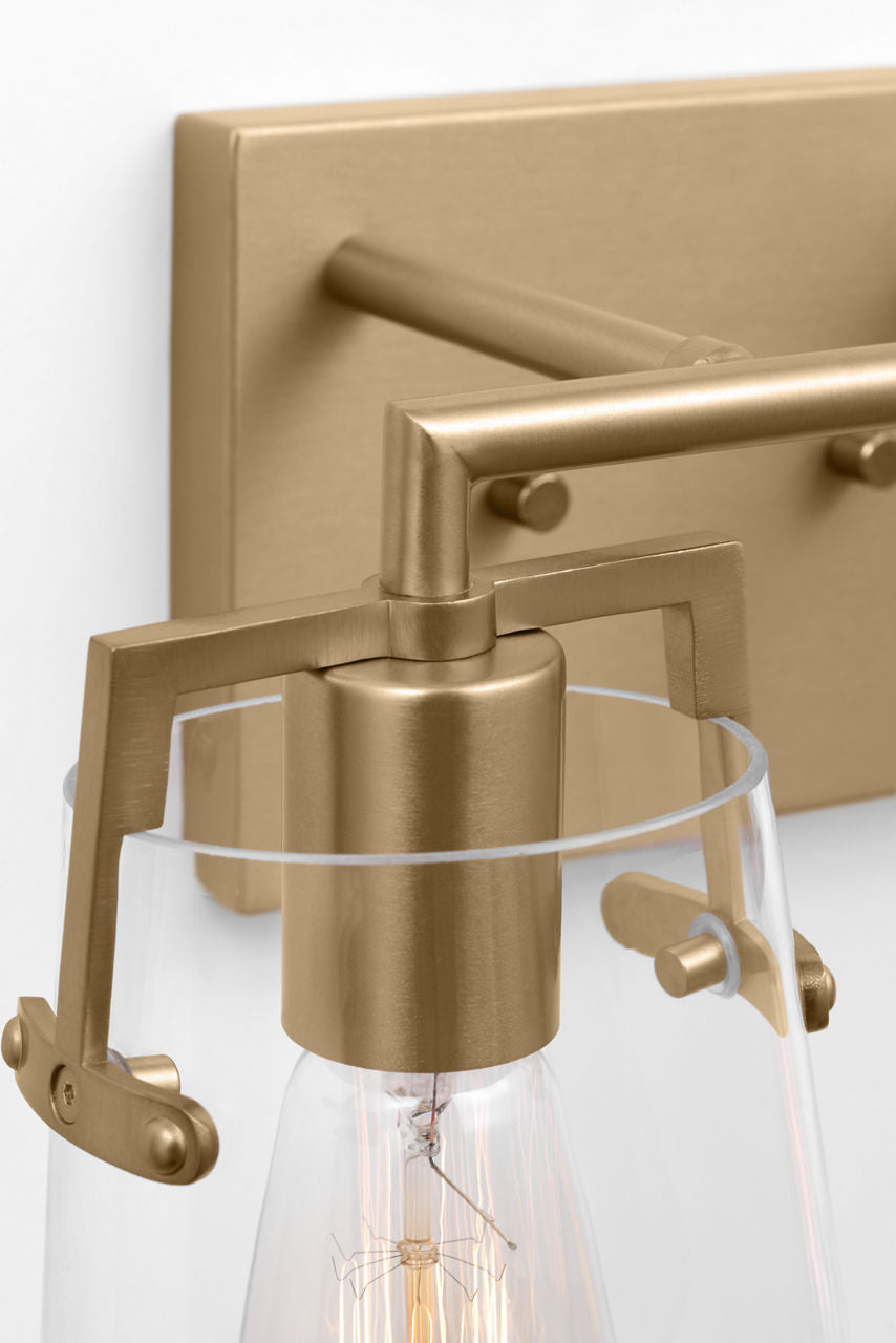 Crofton 2 - Light Vanity Satin Brass