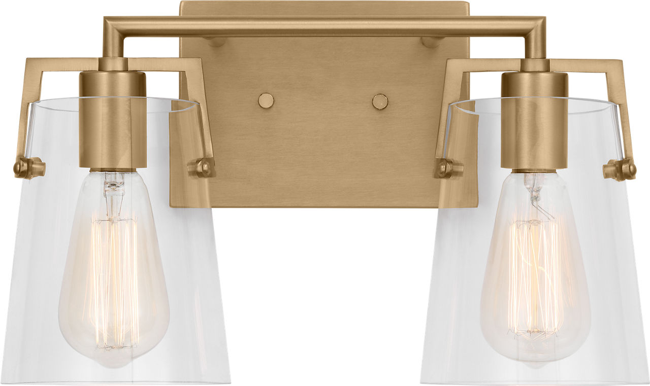 Crofton 2 - Light Vanity Satin Brass