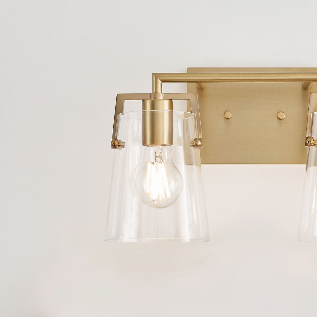 Crofton 2 - Light Vanity Satin Brass