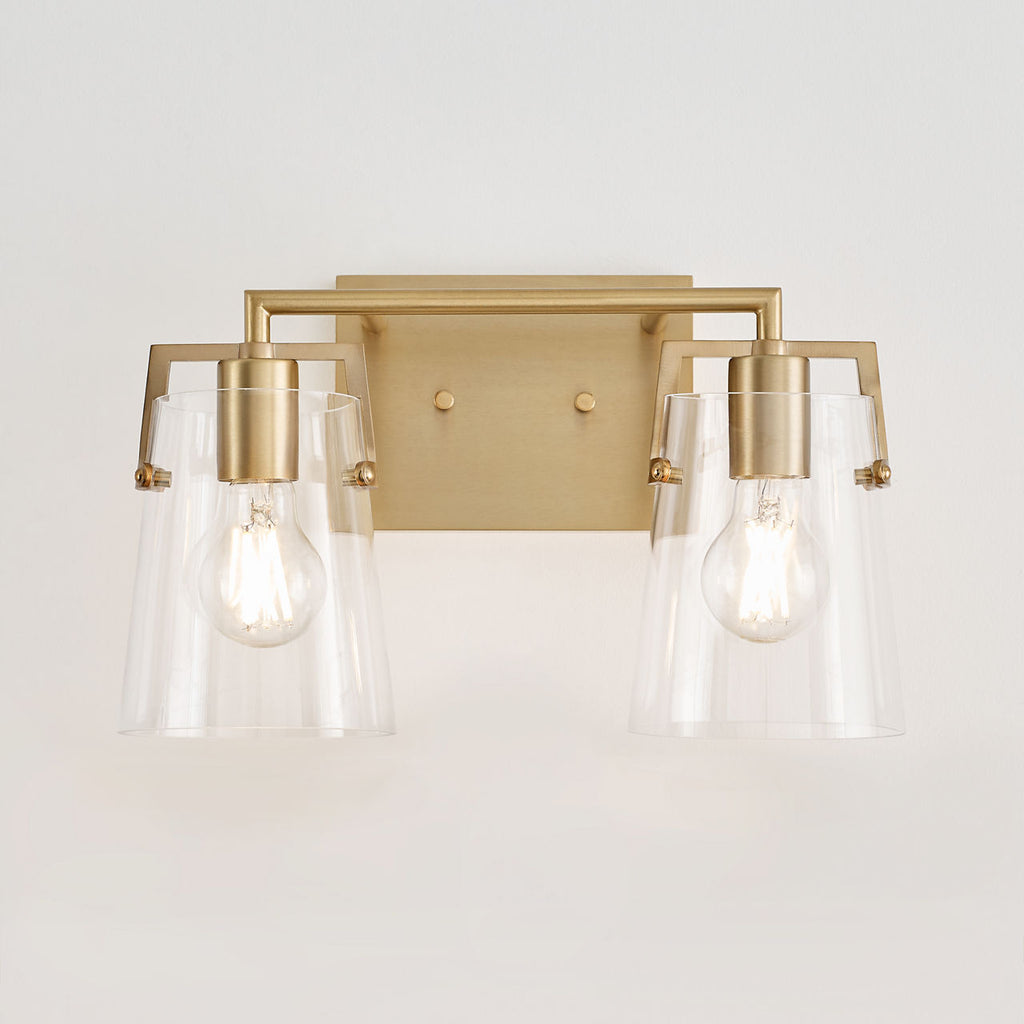 Crofton 2 - Light Vanity Satin Brass