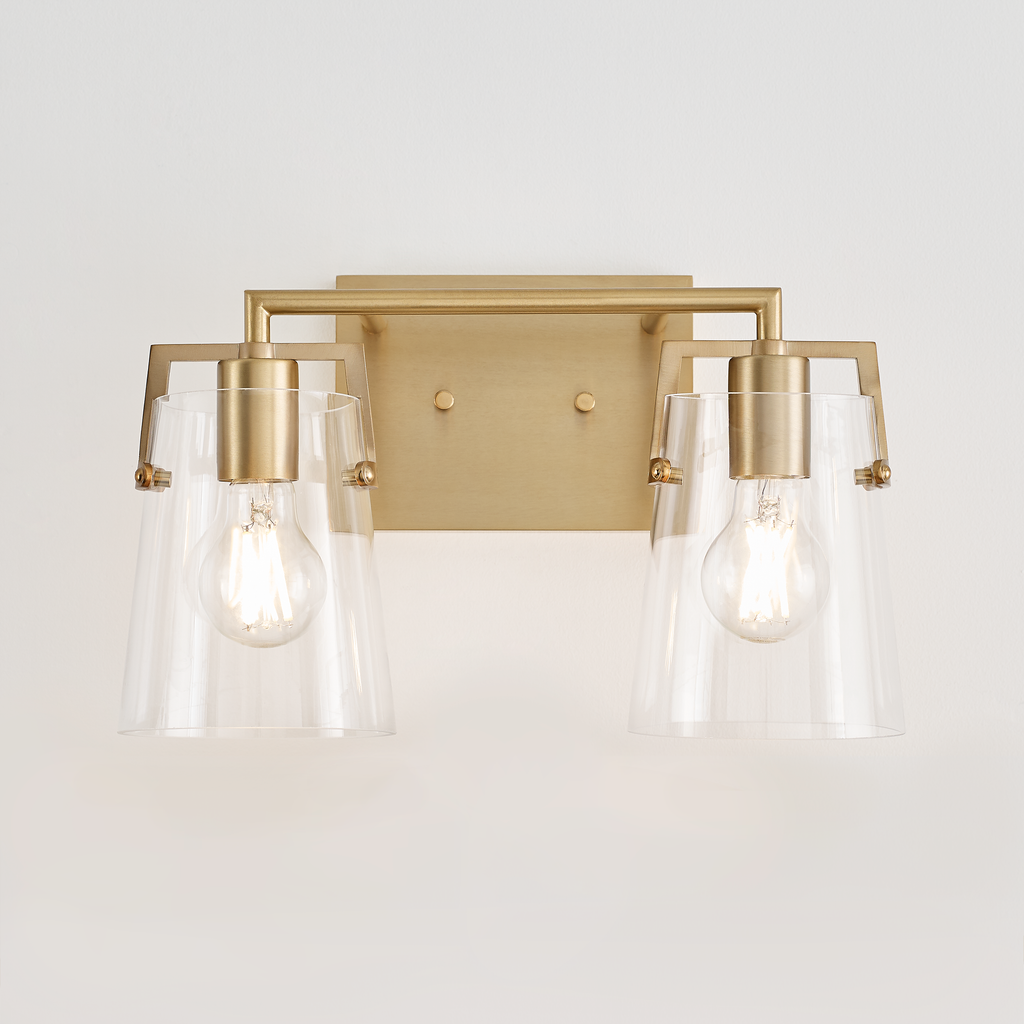 Crofton 2 - Light Vanity Satin Brass