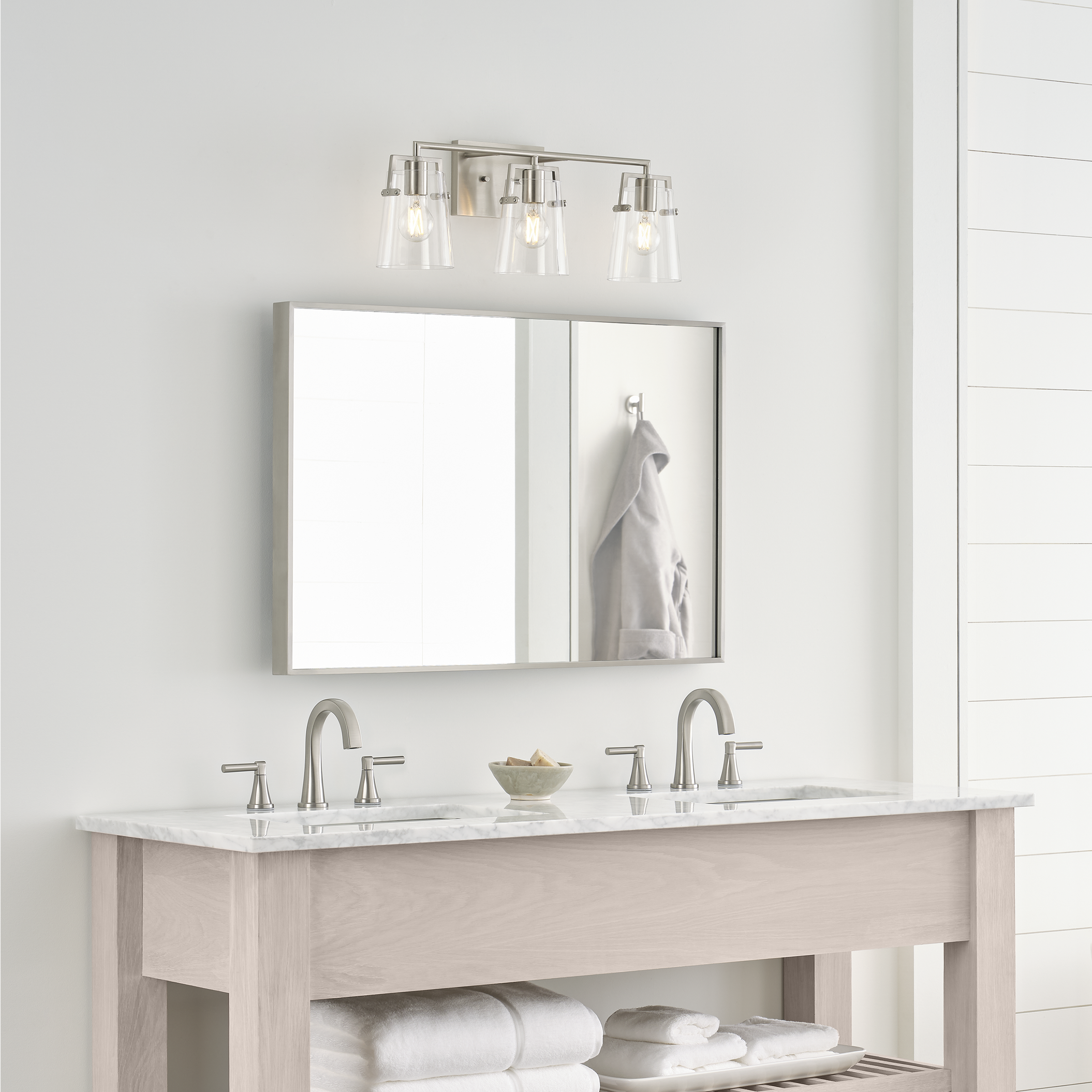 Crofton 3 - Light Vanity Brushed Nickel