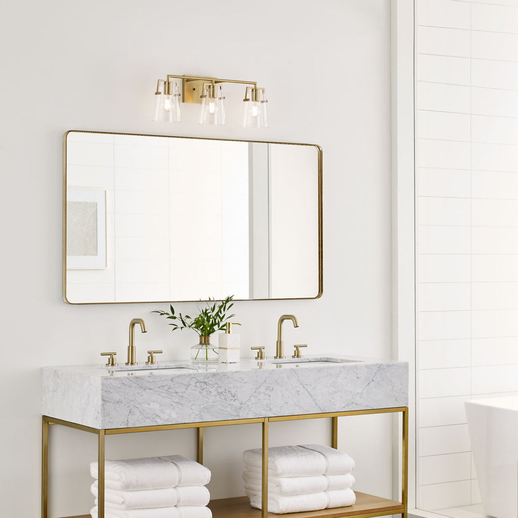 Crofton 3 - Light Vanity Satin Brass