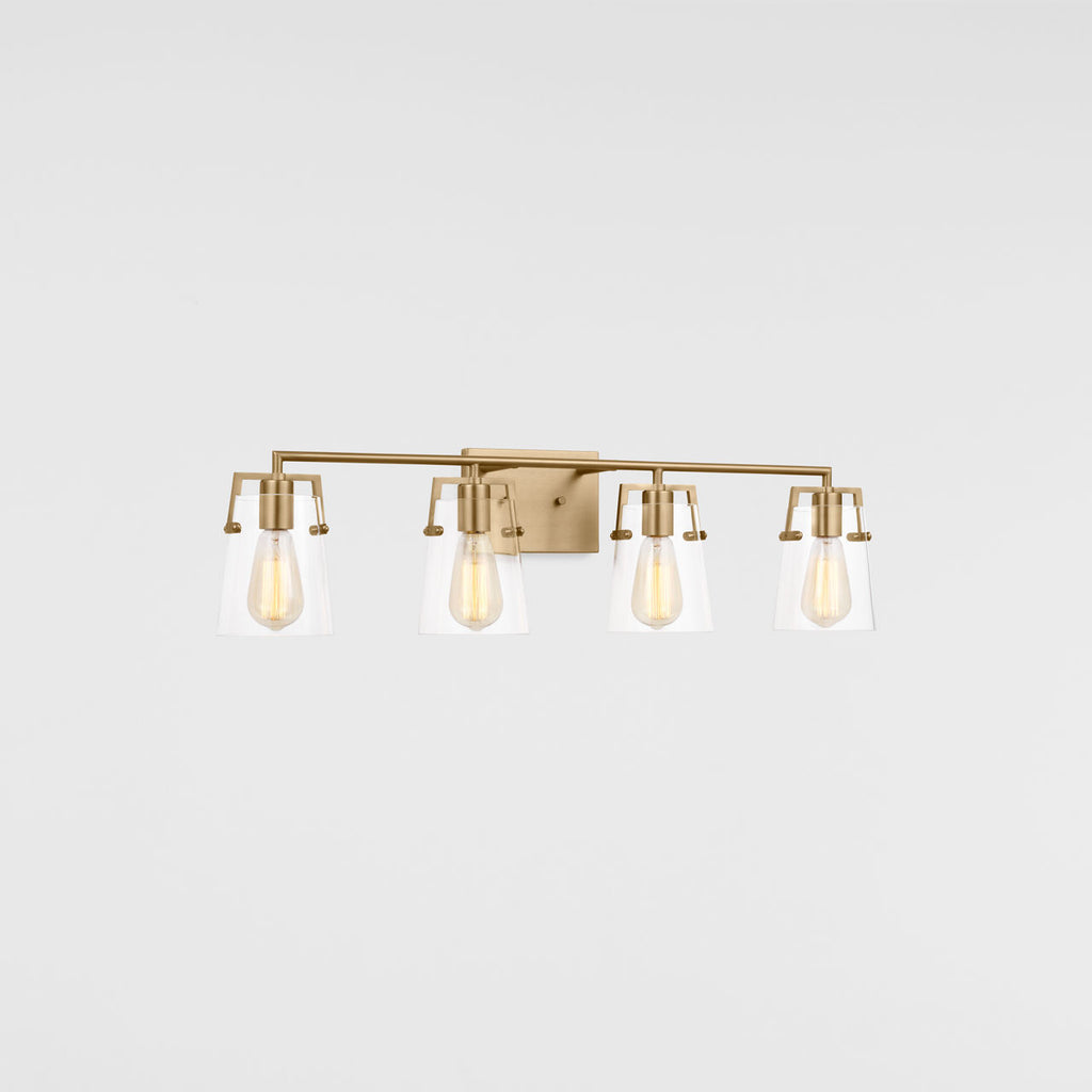 Crofton 4 - Light Vanity Satin Brass