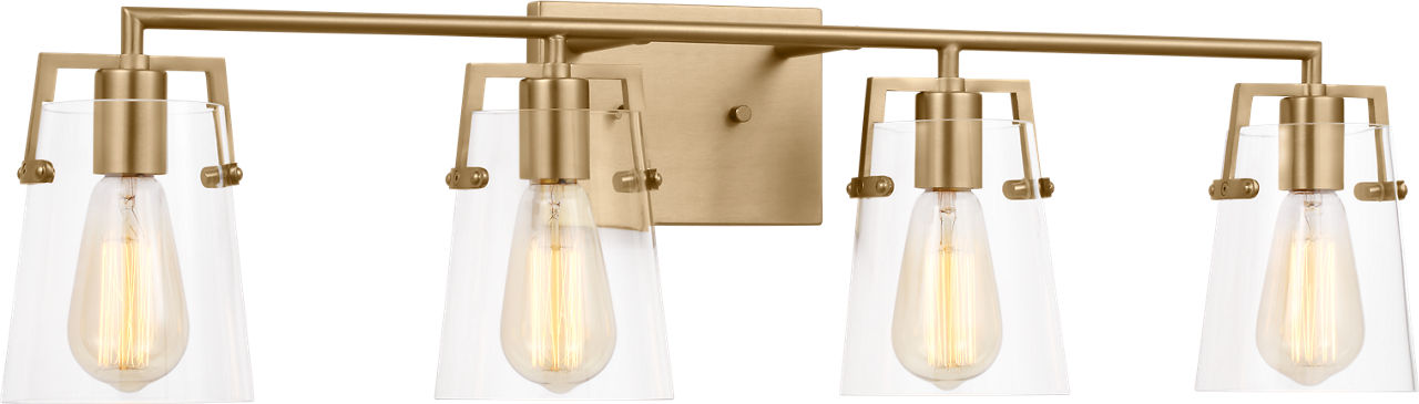 Crofton 4 - Light Vanity Satin Brass