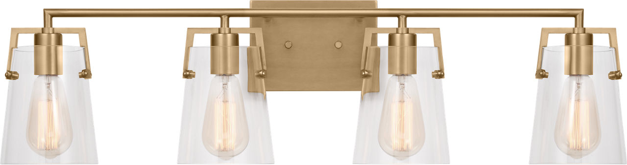 Crofton 4 - Light Vanity Satin Brass