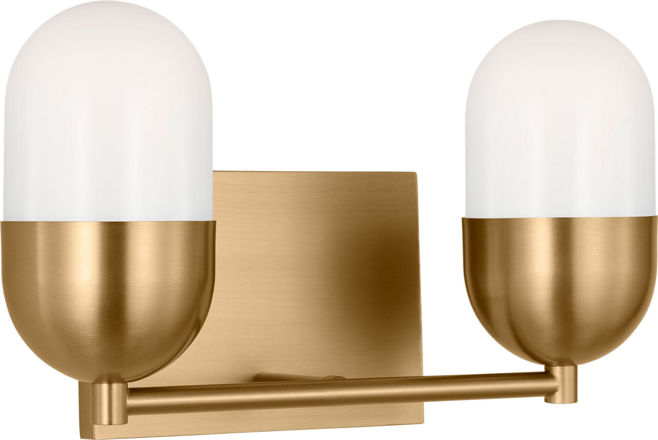 Foster Medium Vanity Satin Brass