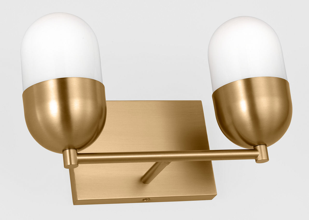 Foster Medium Vanity Satin Brass