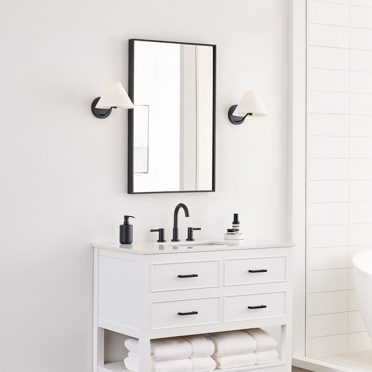 Burke Medium Sconce Midnight Black